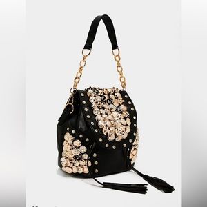 Embellished button backpack